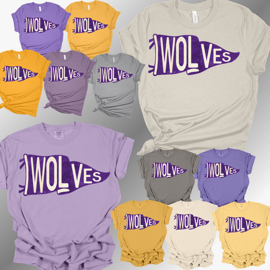 Bay City Central Wolves - Pennant Flag Tee (Adult)
