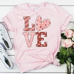 Love Block Valentines Day Pink