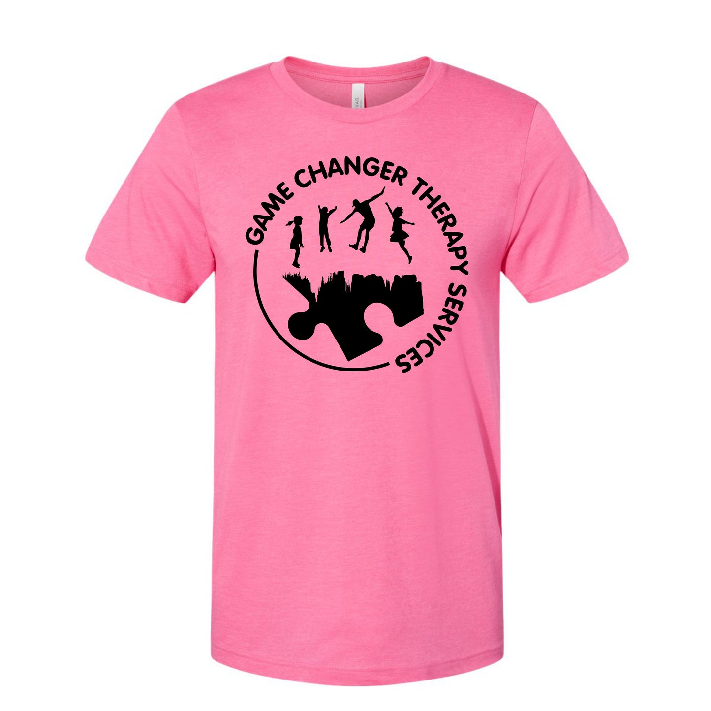Game Changer Therapy Services Short Sleeve Tee Summer Colors - Black Logo