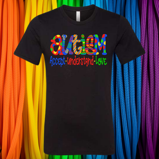 Autism Accept Understand Love (Adult) -  - PREORDER - WILL SHIP BY 3/18