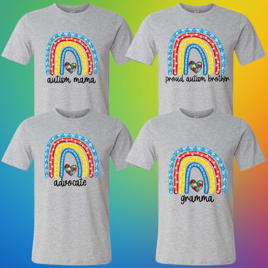 Personalized Autism Rainbow (Youth) - PREORDER - WILL SHIP BY 3/18