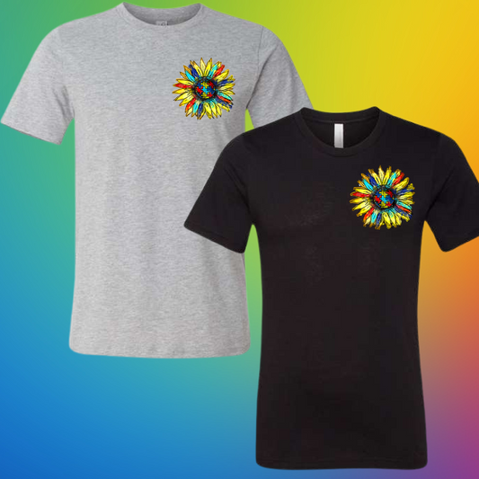 Autism Sunflower Oversized Pocket Logo (Adult)
