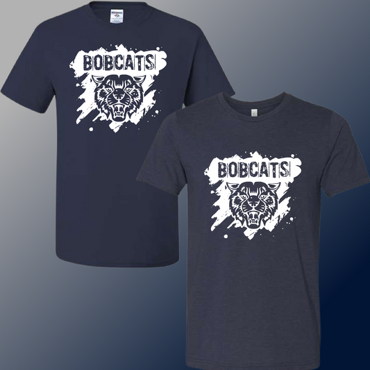 Bobcats - Mascot Splatter Tee (Youth & Adult Sizes Available)