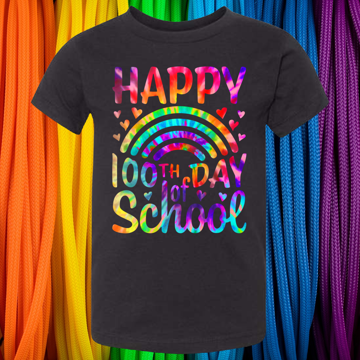 Happy 100th Day of School Tie Dye - Youth