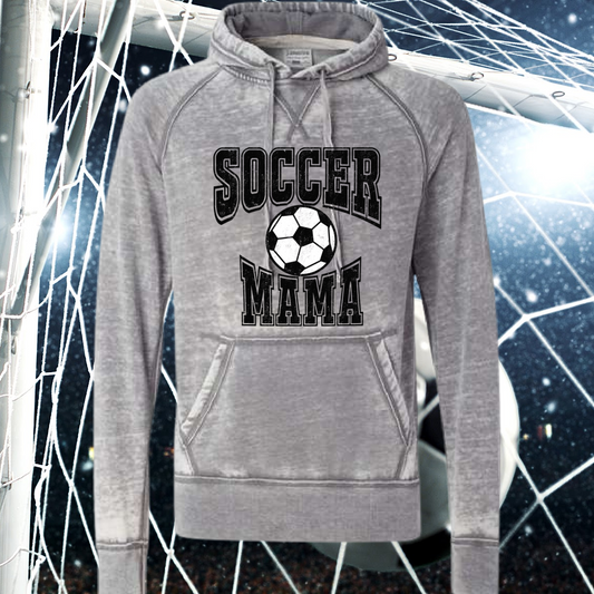 Soccer Mama  (Black & White) - Zen Fleece Hoodie