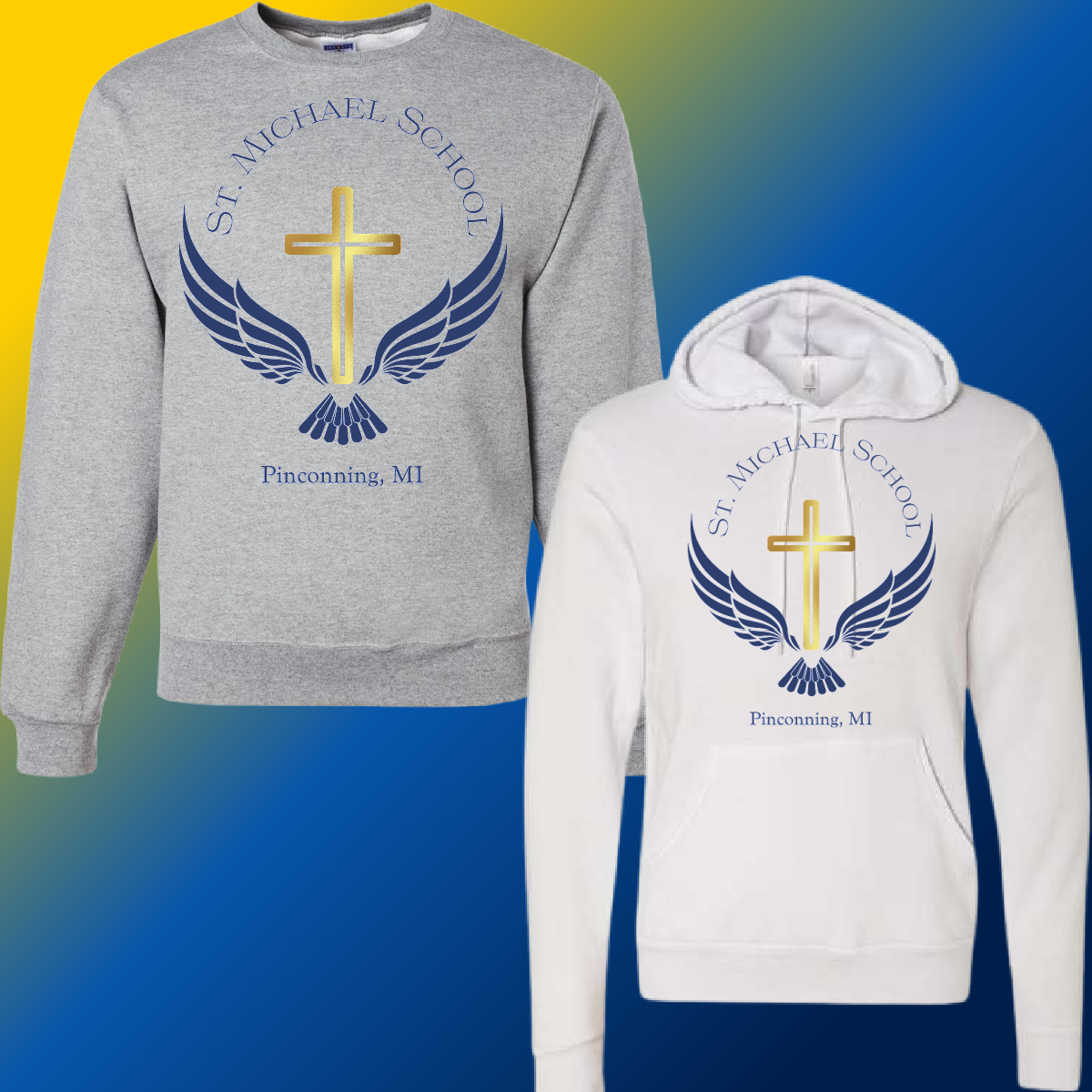 St. Michael Eagles  - Gray Logo Sweatshirt (Youth & Adult Sizes Available)