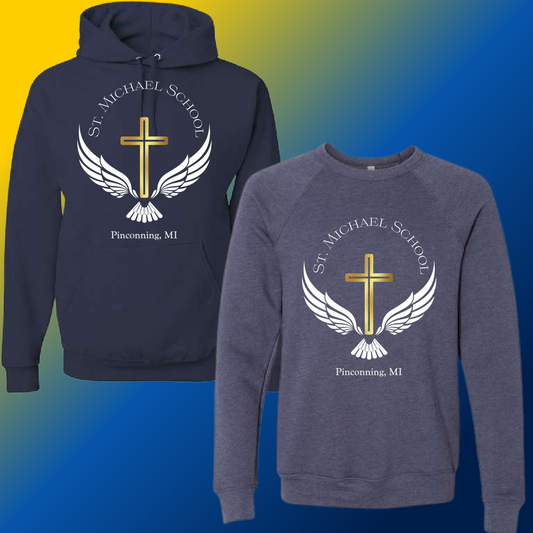St. Michael Eagles  - Navy Logo Sweatshirt (Youth & Adult Sizes Available)