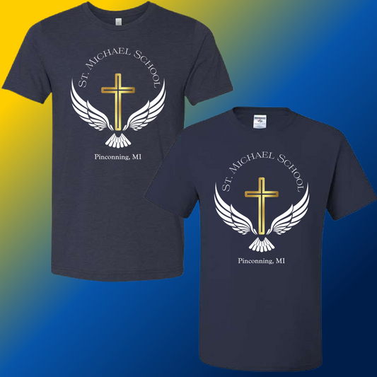 St. Michael Eagles - Navy Logo Tee (Youth & Adult Sizes Available)