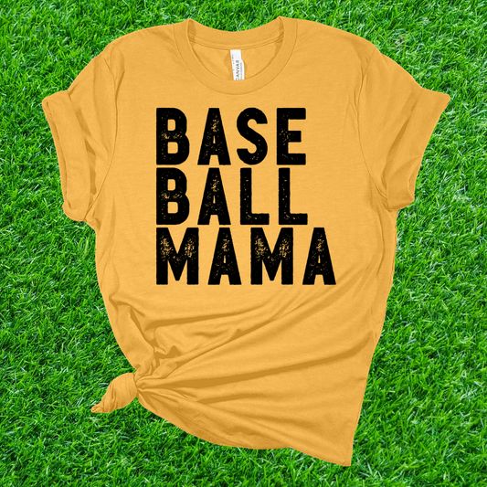 Baseball Mama Black Print - ADULT