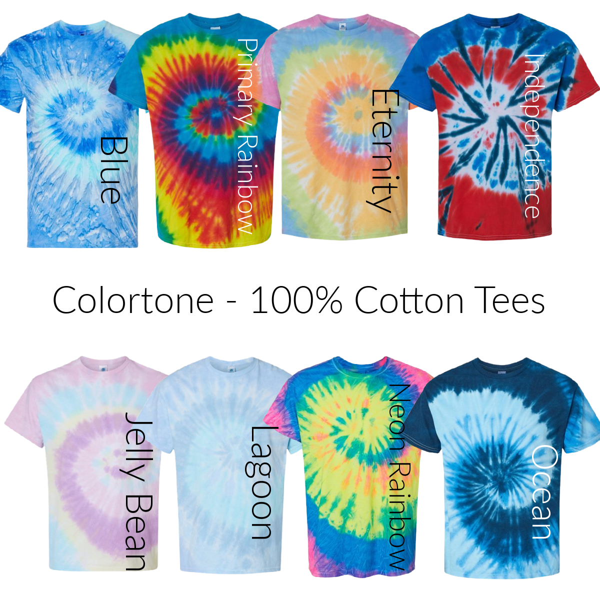 Colortone Women's Rainbow Tie-Dye Heavyweight T-Shirt - Short Sleeve, 100% Cotton, Size Small (Jelly Bean)