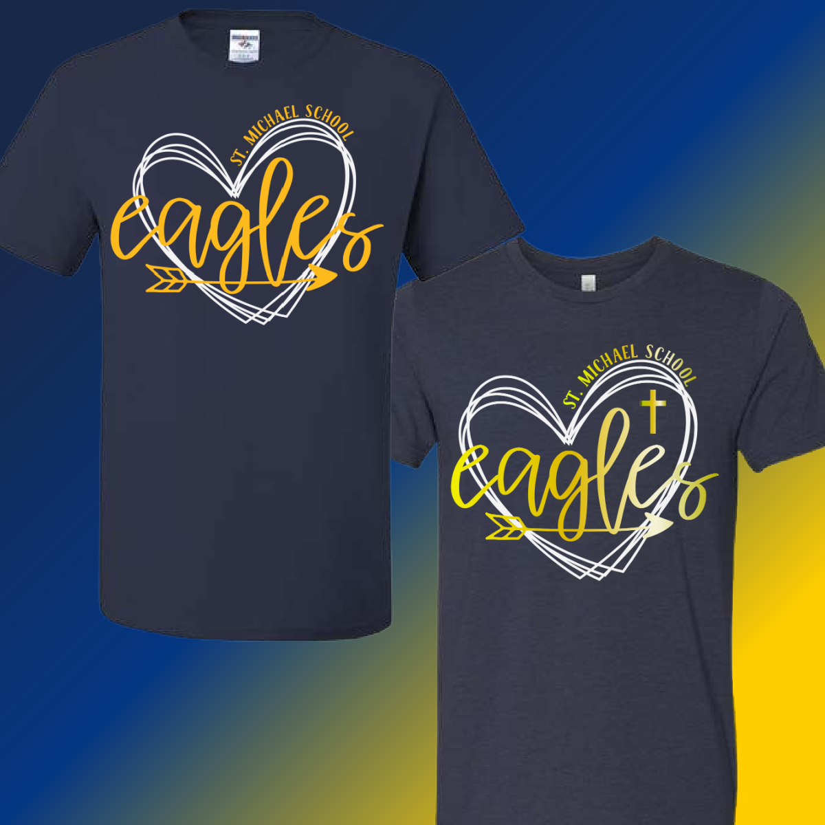 St. Michael Eagles - Heart Tee (Youth & Adult Sizes Available)
