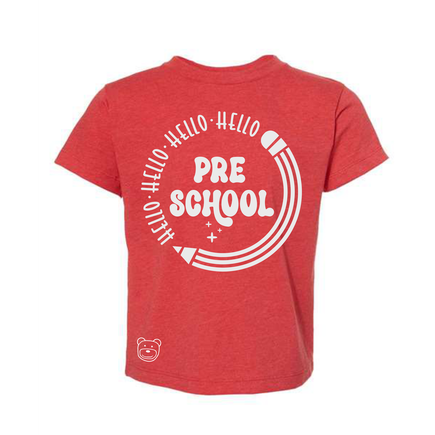 Hello with Pencil Back To School Grade Level Tees - MADE TO ORDER/TWO WEEKS