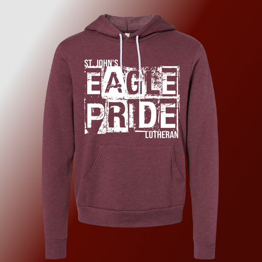St. John's Eagles - Distressed Block Sweatshirt (Youth & Adult Sizes Available)