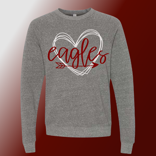St. John's Eagles - Heart & Arrow Sweatshirt (Youth & Adult Sizes Available)