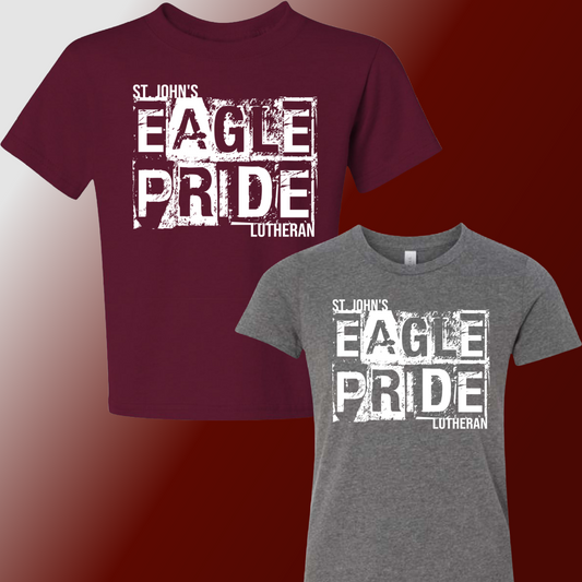 St. John's Eagles - Distressed Tee (Youth & Adult Sizes Available)