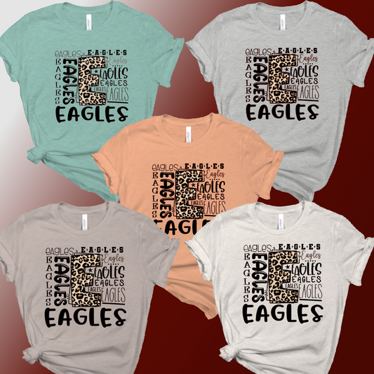 St. John's Eagles - Leopard Typography Tee (Youth & Adult Sizes Available)